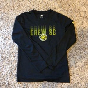 Youth M black Columbus Crew- long-sleeves black Dri-fit shirt